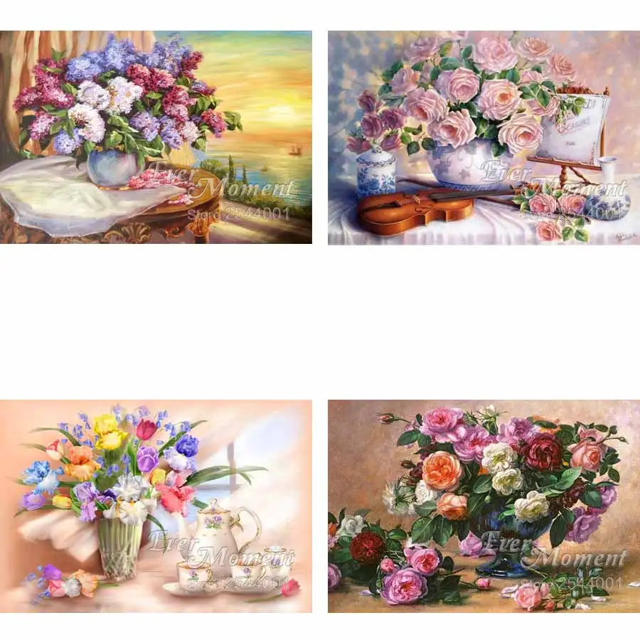 5d diy diamond painting flowers broderie diamant mosaic painting diamond embroidery beaded embroidery stickers ASF586