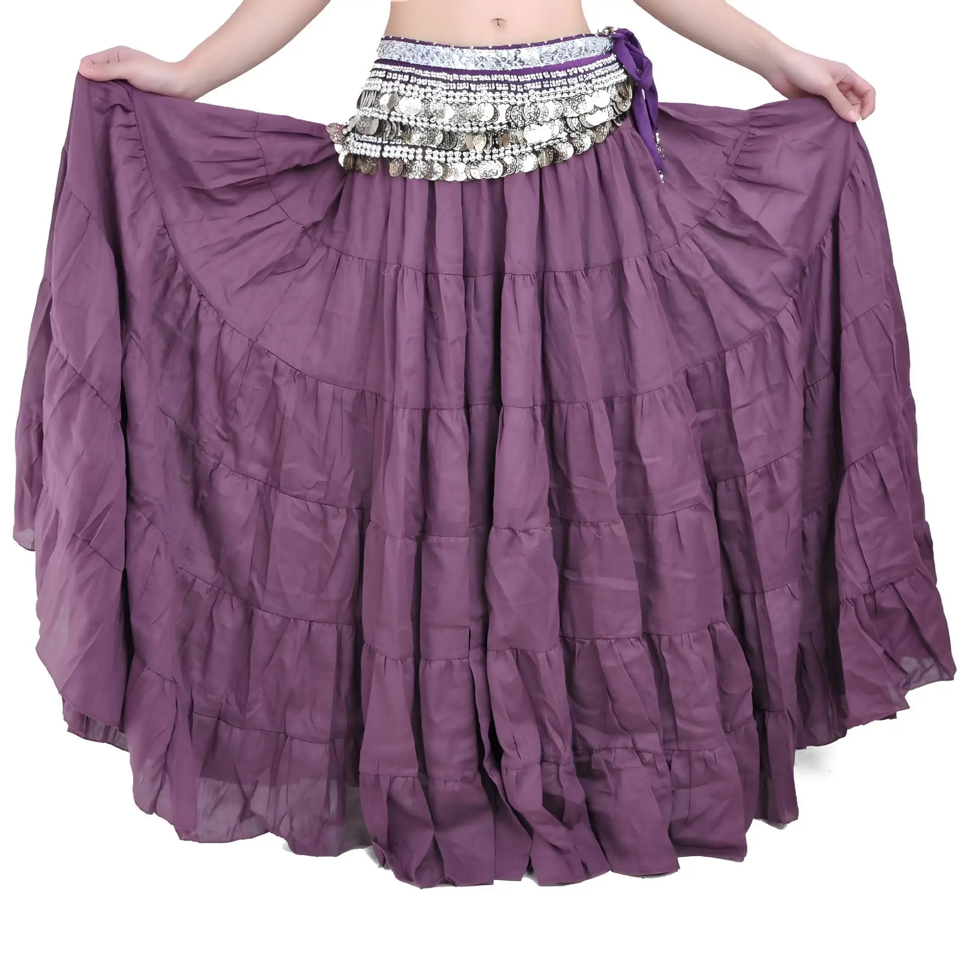 Mode chaude Tribal bohême jupe longue 8m balançoire gitane jupes femmes danse du ventre salle de bal Costume cercle complet robe