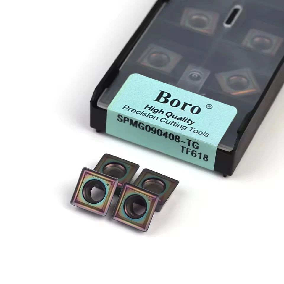 

SPMG050204-TG SPMG060204-TG SPMG07T308-TG SPMG090408-TG SPMG110408-TG TF618 Цветные режущие пластины для токарной обработки