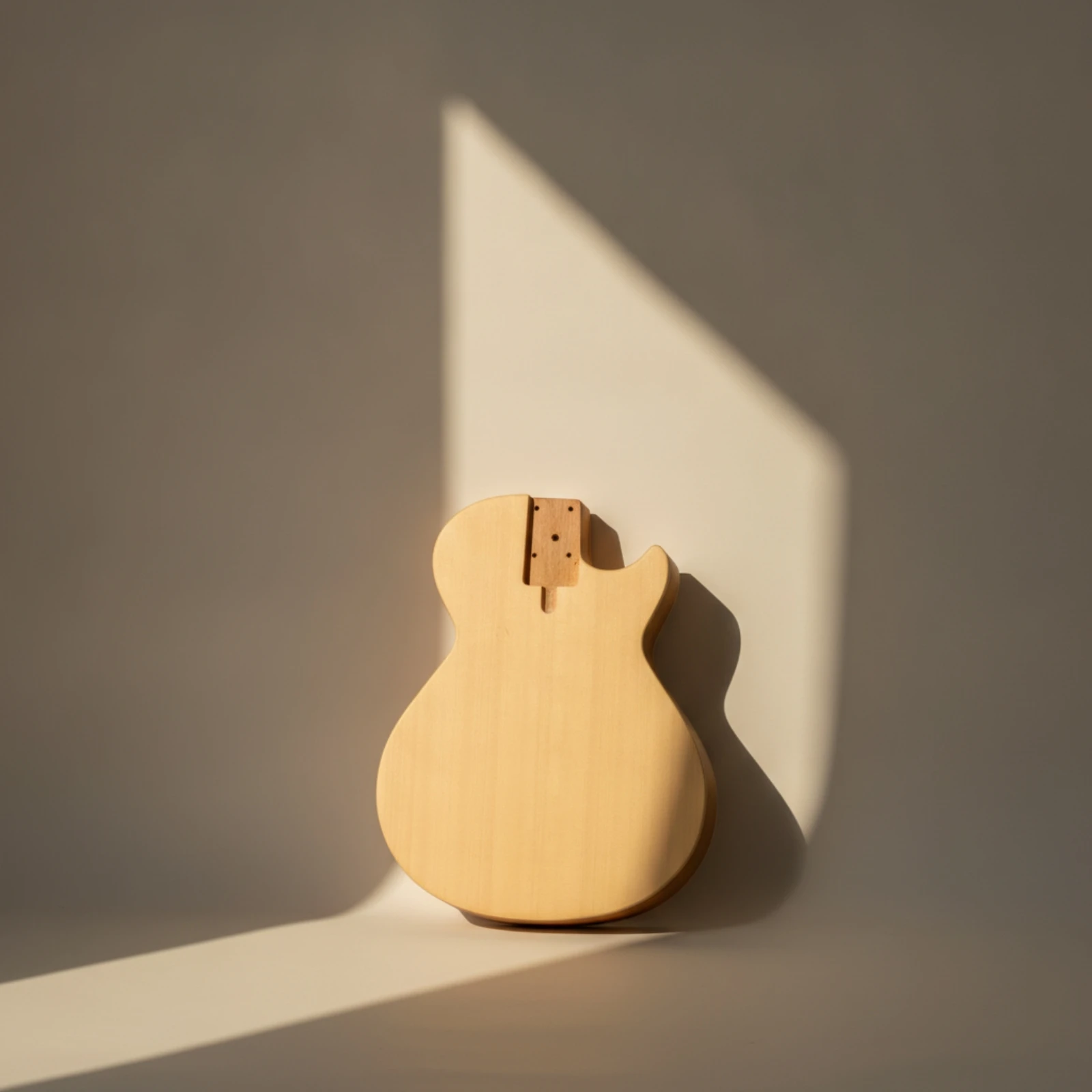 Guitar Body Blank Unfinished Guitar Body with Cutaway Customizable Natural Tonal Acoustic Resonance for Luthiers, Luthiery