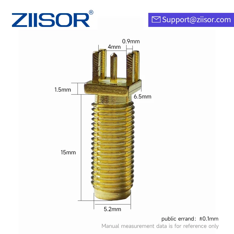 SMA-Buchse mit gerader Kante für PCB, SMA-Stecker-Adapter, RF-Kupfer-Stecker