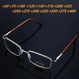 Ultraleves Square Metallgläser für Männer und Frauen, Vintage -Lesebrille, presbyopische Brille, + 50, + 75, + 125, + 175, + 225, + 275, + 325, + 375 8 Hauptverkaufsbrillen lesen 175 - №3