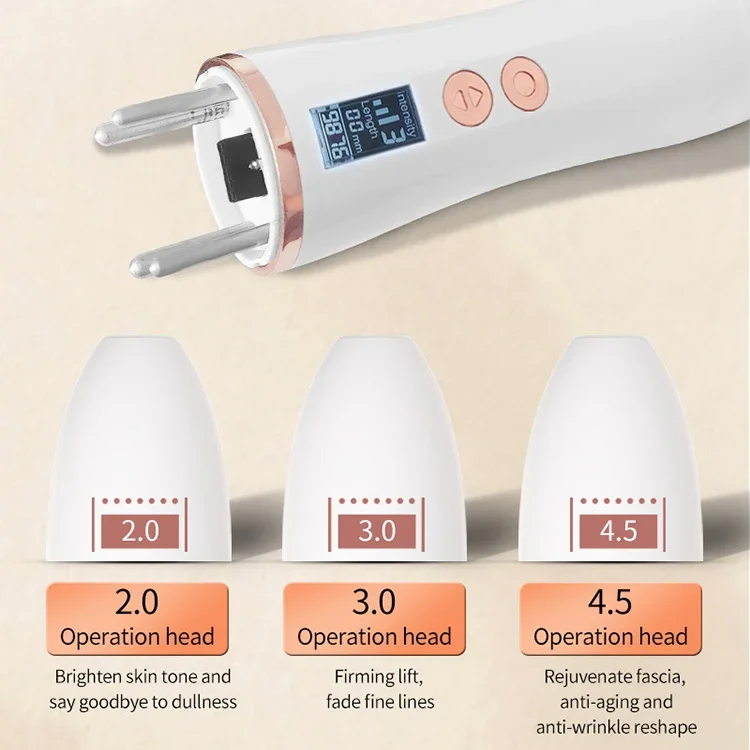 Mini machine de lifting du visage à ultrasons, appareil de beauté pour l'élimination des déformations, EMS, RF, déterminer