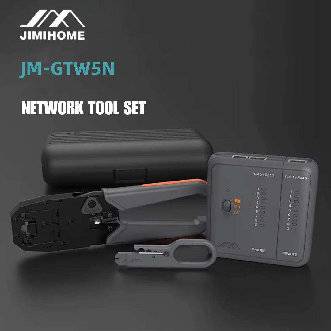 JIMIHOME Network Tool Set Network Cable Plier,Network Tester,Wire Stripper 3 in 1 Network Repair Tool Kits JM-GTW5N