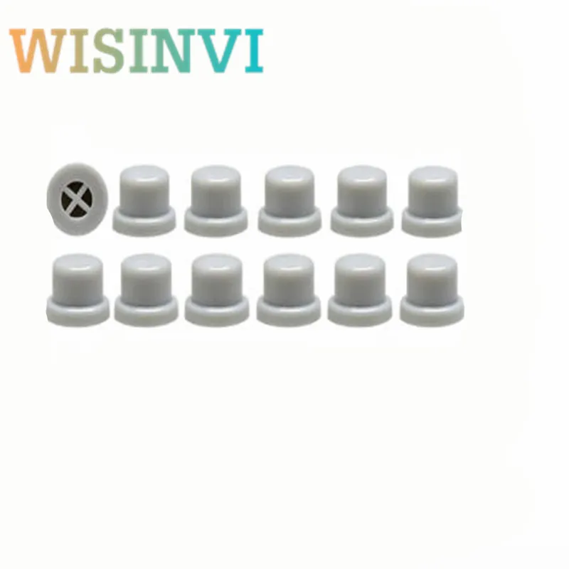 50pcs Plastic Tactile Push Button Switch Cap 5.5x5.5mm Cross Base Flat Bottom No‑hole Panel Tact Switch Key Cap