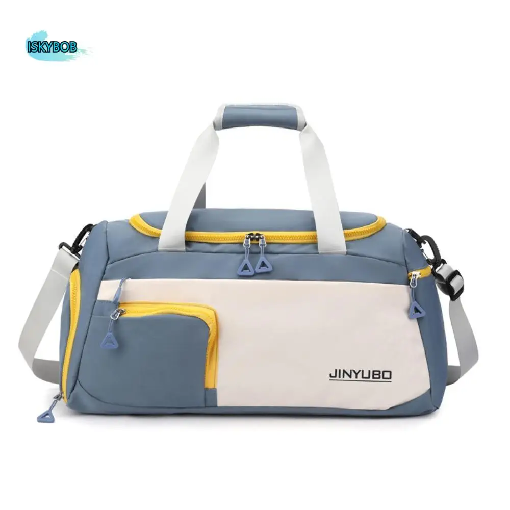 

Shoulder Bag Oxford Travel Luggage Bag Foldable Sturdy Nylon Duffle Bag Solid Color Short Distance Large Capacity Handbag Trip