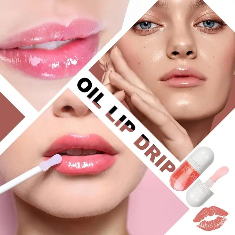 Aceite hidratante para labios no pegajoso, Plumper de larga duración y alto brillo, nutritivo, para mayor volumen