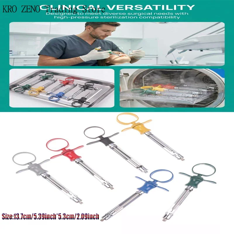 Professional  Oral Cavity Aspirating Syringes Stainless Steel Aspirating Syringes With Hook-head Sharp Head Instrument TeethCare