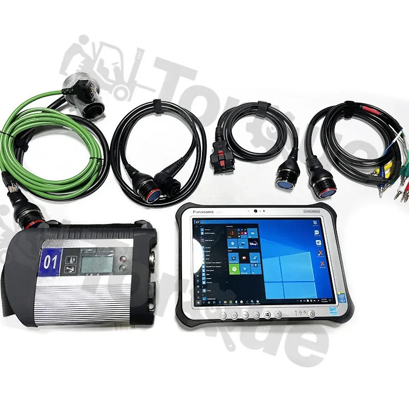 Terbaru MB Star C4 SD Connect C4 Untuk Benz Auto Wifi DOIP Multiplexer c5 c6 alat diagnostik truk mobil perangkat lunak + Tablet