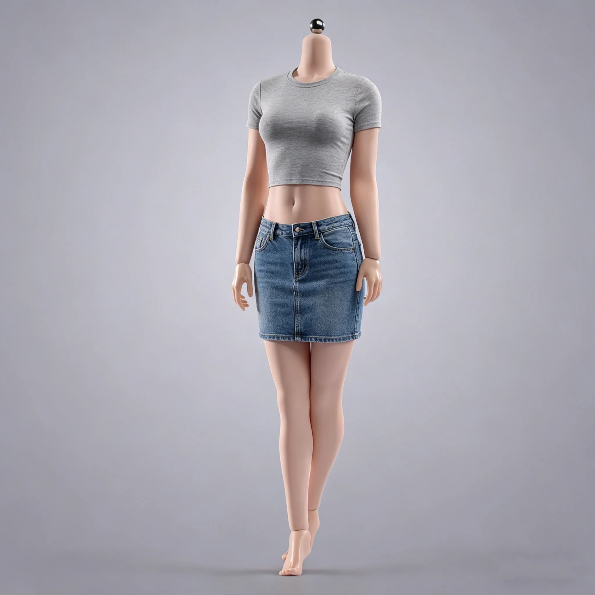 T307 T303 T302 AB001 1/6 Maßstab Weiblicher Körper mit Großen Brüsten Nahtloser Körper 12'' Super Flexibler Actionfigur-Körper Puppenmodell Spielzeug – Detail 2