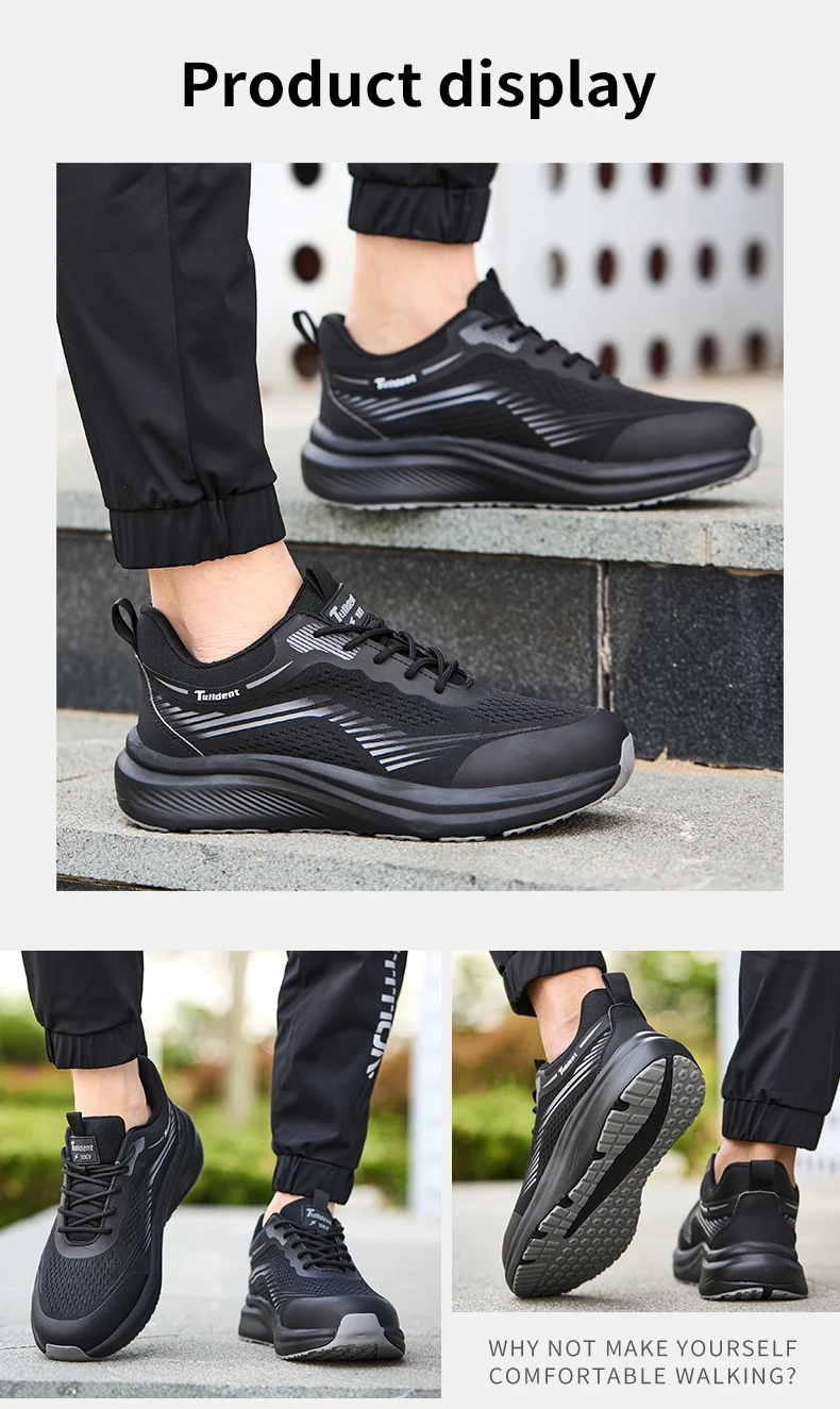 Sicherheitsschuhe, Arbeitsschuhe mit Schutz gegen Quetschungen und Durchstiche, Isolierte Schuhe, Leichte und Modische Schutzstiefel – Detail 12