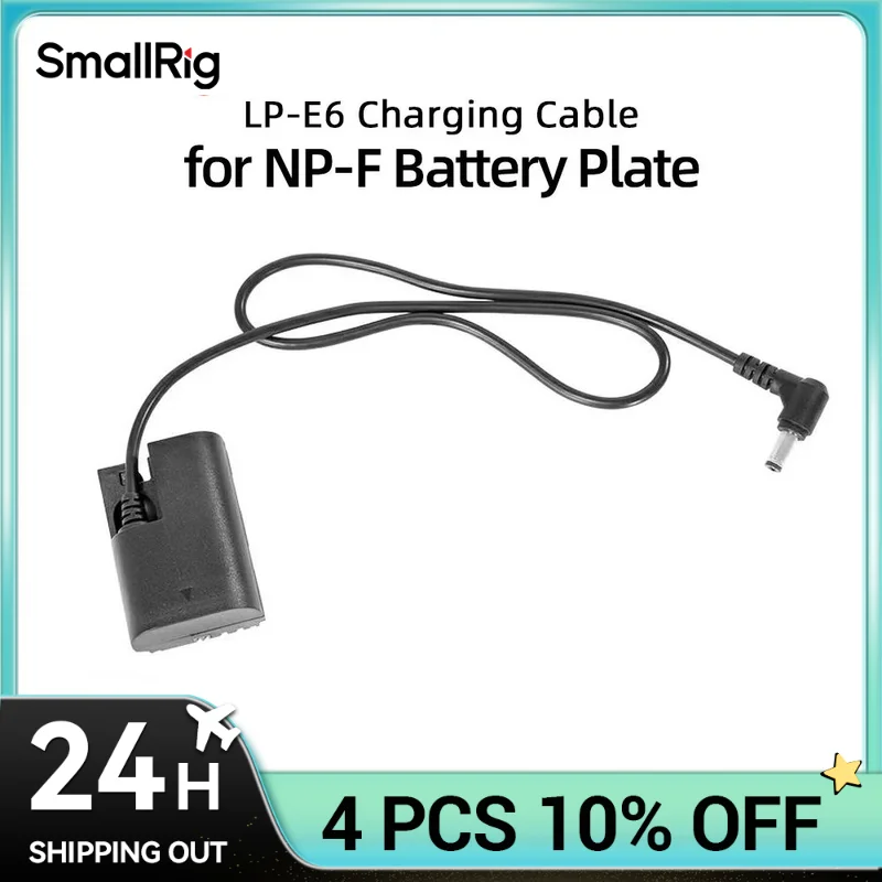 SmallRig DC5521 to LP-E6 Dummy Battery Charging Cable 2919