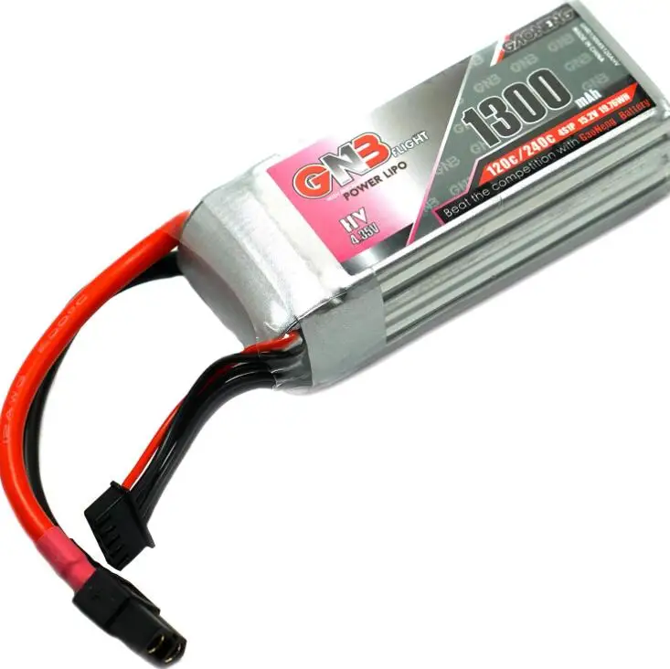 GAONENG GNB 4S LiPo Battery 120C 15.2V 1300mAh LiPo Battery RC with XT60 for Freestyle RC Drones FPV Airplane High C Rating