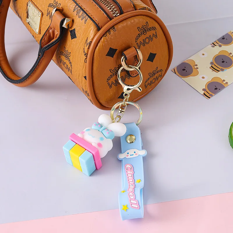 Sanrio Cartoon Keyring Toy Figure for Child Girls Boys Schoolbag Pendants Women Birthday Party XMAS Gifts