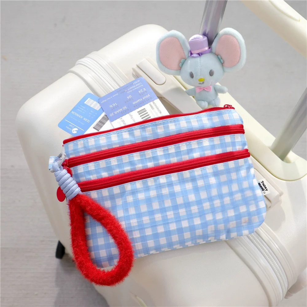 

Portable Multi-Function Card Bag Passport Certificate Storage Bag Coin Purse Wallet Id Card Holder Large Capacity for Women