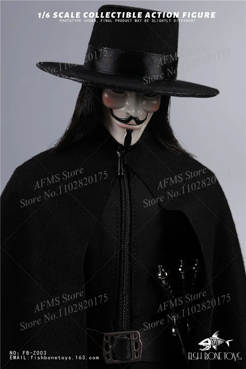 FISH BONETOYS FB-Z003 1/6 Scale Collectible Figure V Vendetta Hugo Weaving  Full Set 12Inch Men Soldier Action Figure Model