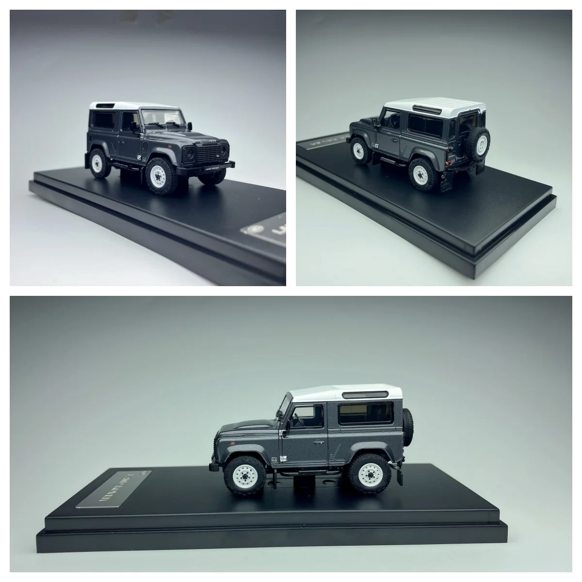 1/64 LCD Defender 90 Works V8 70th 2017 Grey Diecast Model Car Collect Limited Edition Alloy