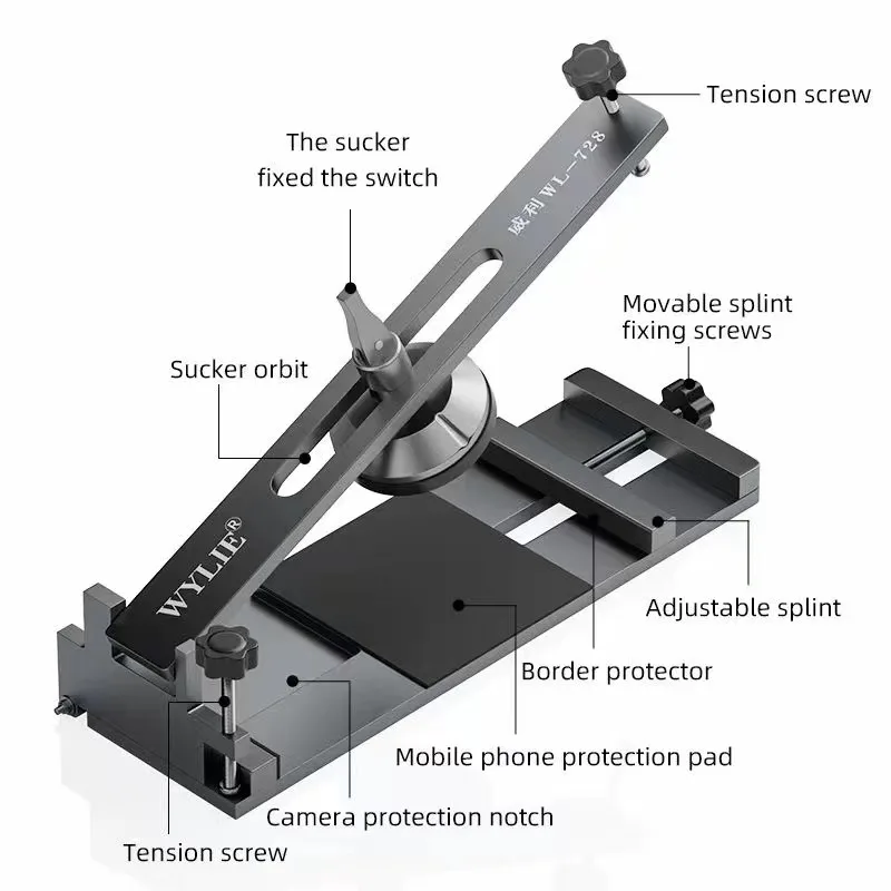 WYLIE WL-728 Touch Screen Removal Fixture Mobile Phone LCD Screen Separator No Need Heating Disassembly Clamp Tool