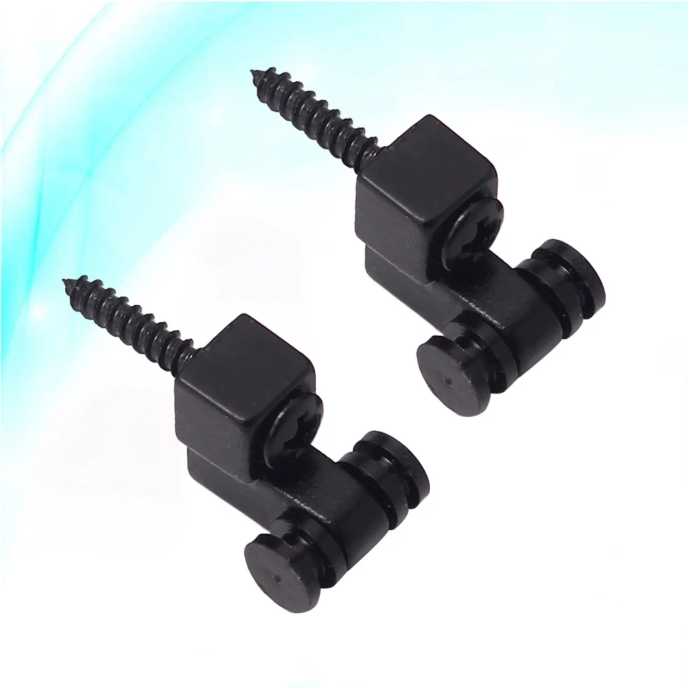 

2pcs Roller String Tree Retainer Kit Black For Electric Bass Guitar High-Grade Metal Lightweight Durable Tuning Stability Long