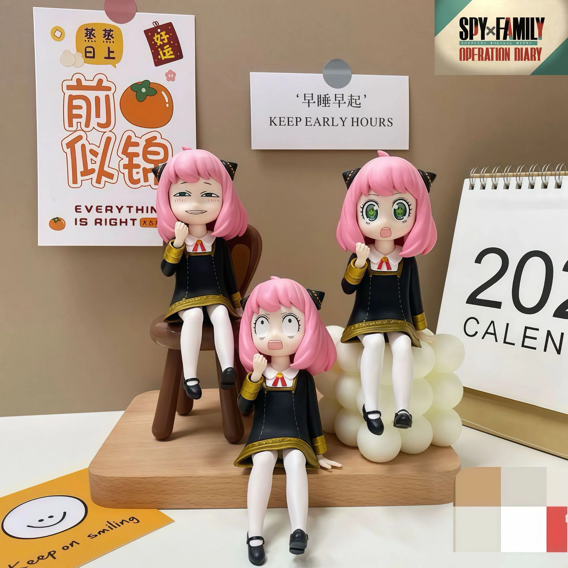 

10cmFuRyu SPYxFAMILY Anya Forger Anime Figure Dual Face Swap Head Q Version Cute Collectible Statue Free Shipping