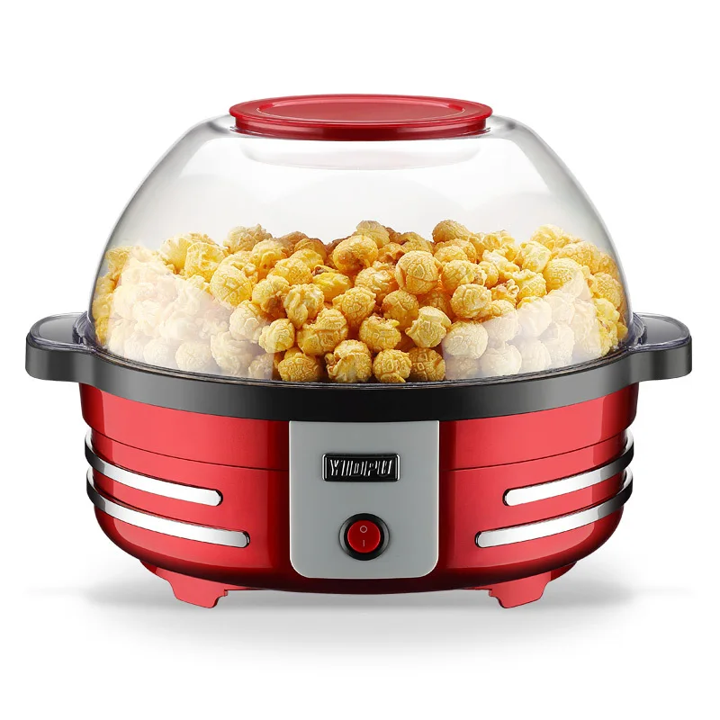 5L Grande Capacidade Elétrica Milho Popcorn Maker Doméstico DIY Automático Mini Hot Air Popcorn Making Machine Cozinha Kids Gift