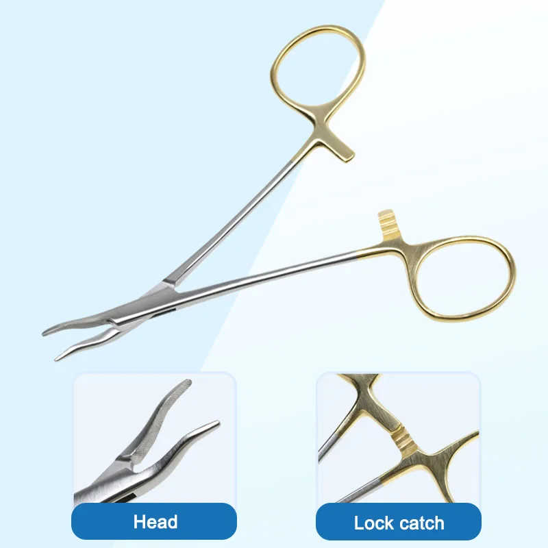 

Gold Rhinoplasty Needle Holder Pliers Nose Needle Holder 21mm Head Length Nasal Instruments