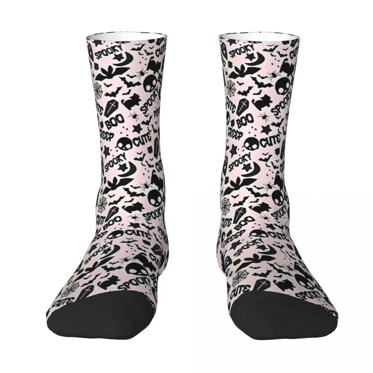 

Autumn Winter Funny Unisex Cute Spooky Seamless Pattern Socks Witches Ghost Non-slip Crew Socks