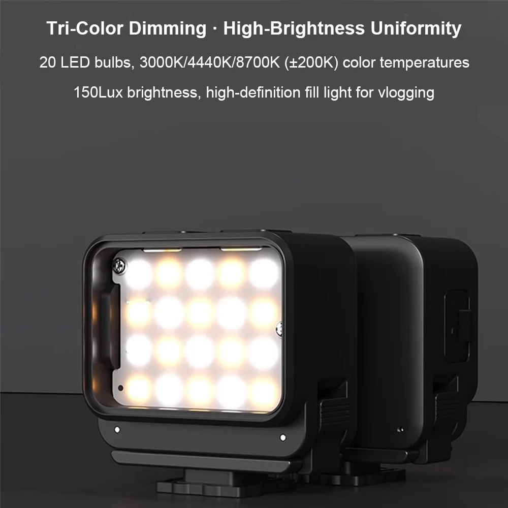 

Quick Release Mini Fill Light IPX4 Waterproof Selfie Light For DJI Osmo Nano Magnetic Photography Fill Lighting