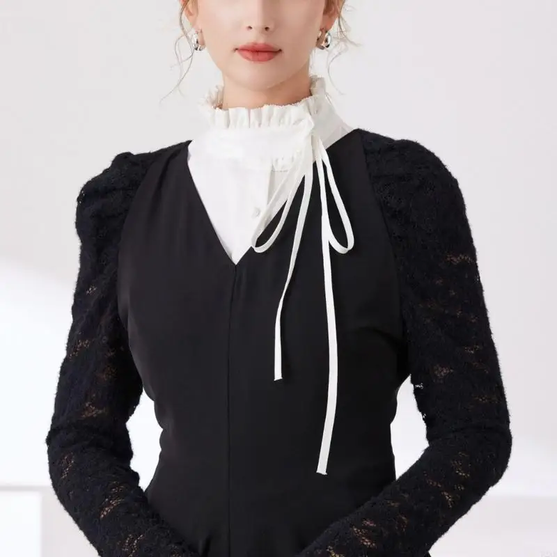 72xe مكشوف العنق الياقات القابلة للإزالة للمكاتب للنساء الزي الرسمي غير الرسمي الزي الرسمي #2