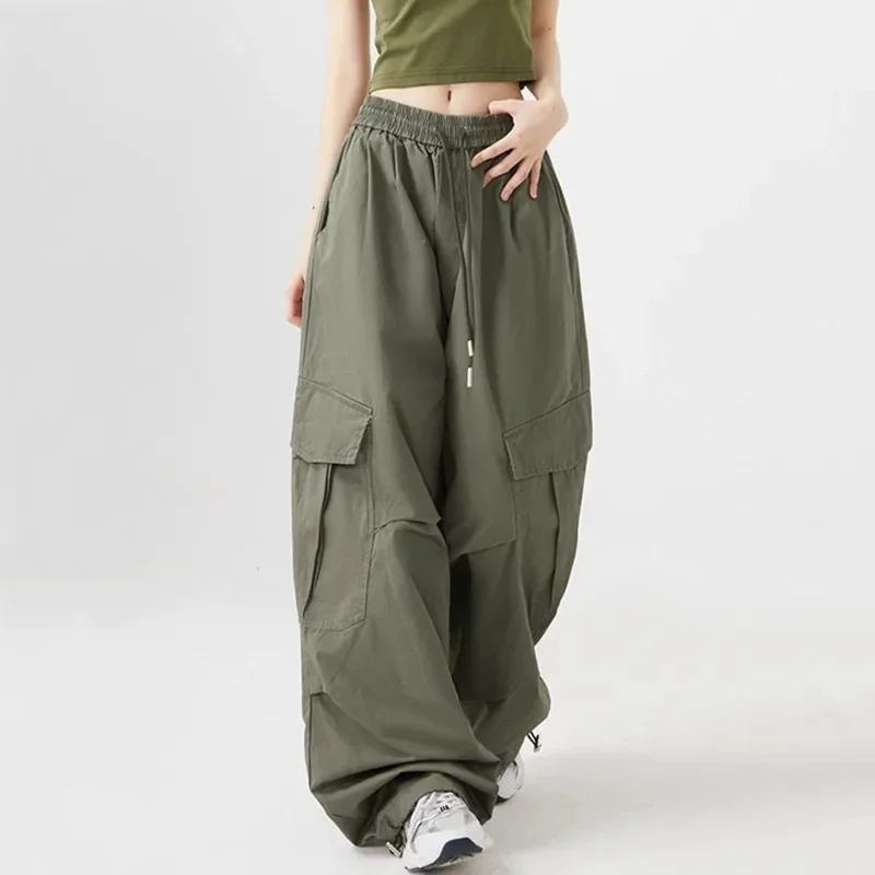 

Women sport Pants Casual Female Spring Summer Elastic Waist Loose sweatpants full length Wide leg jogger Trousers