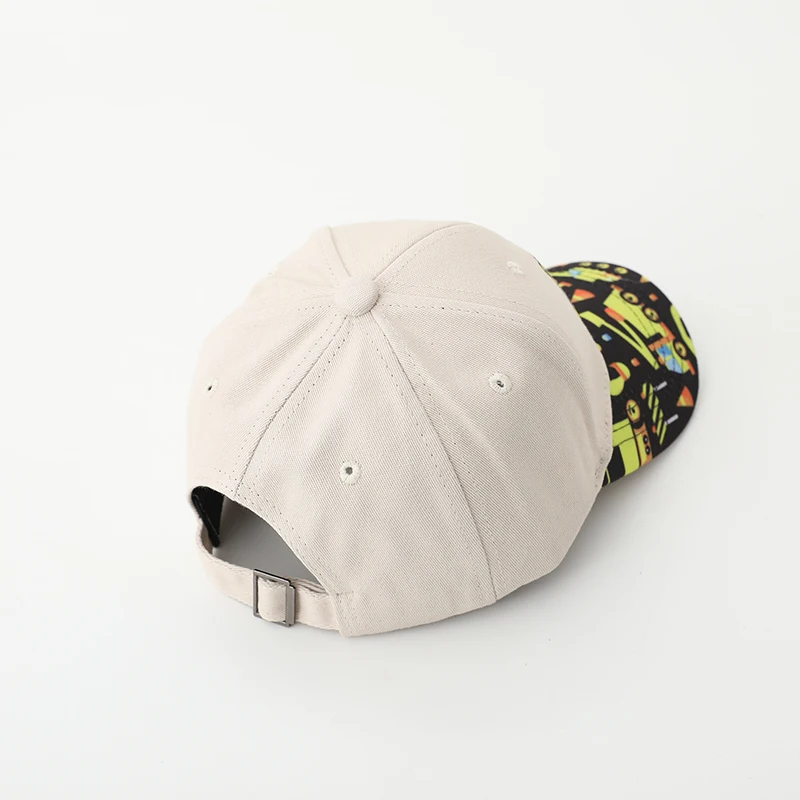 2025 Summer Baby Sports Hats Fashion School Boy Baseball Hats Excavator Embroidered Children Outdoor Kids Caps for 2-8Years