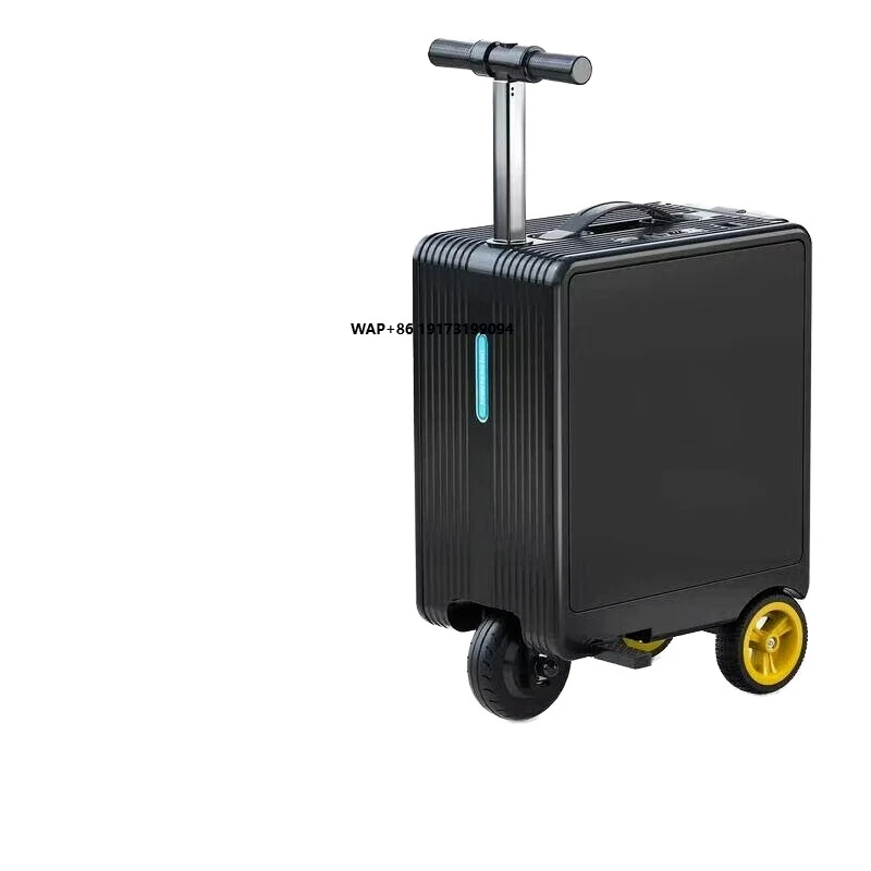 Smart Cycling Travel Motorized Suitcase 10km Range Waterproof PC Shell TSA Password Lock Spinner Caster Extended Range Luggage