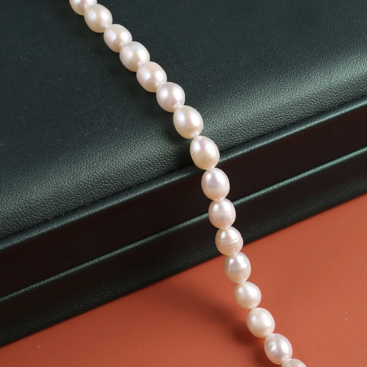 100% Natural Freshwater Pearl Beads High-quality 36cm Rice Shaped White Pearls 7-8mm Jewelry Making DIY Necklace Bracelet Gift