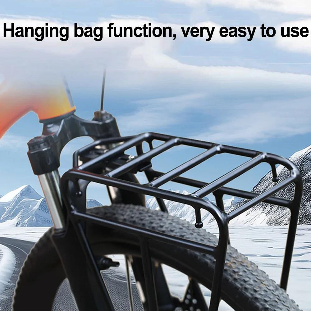 Mountain Bike Front Rack For 26 27.5 29 Inch Bicycle Front Shelf Carrier V Disc Brake For-Universal Bag Hangers Aluminum Alloy