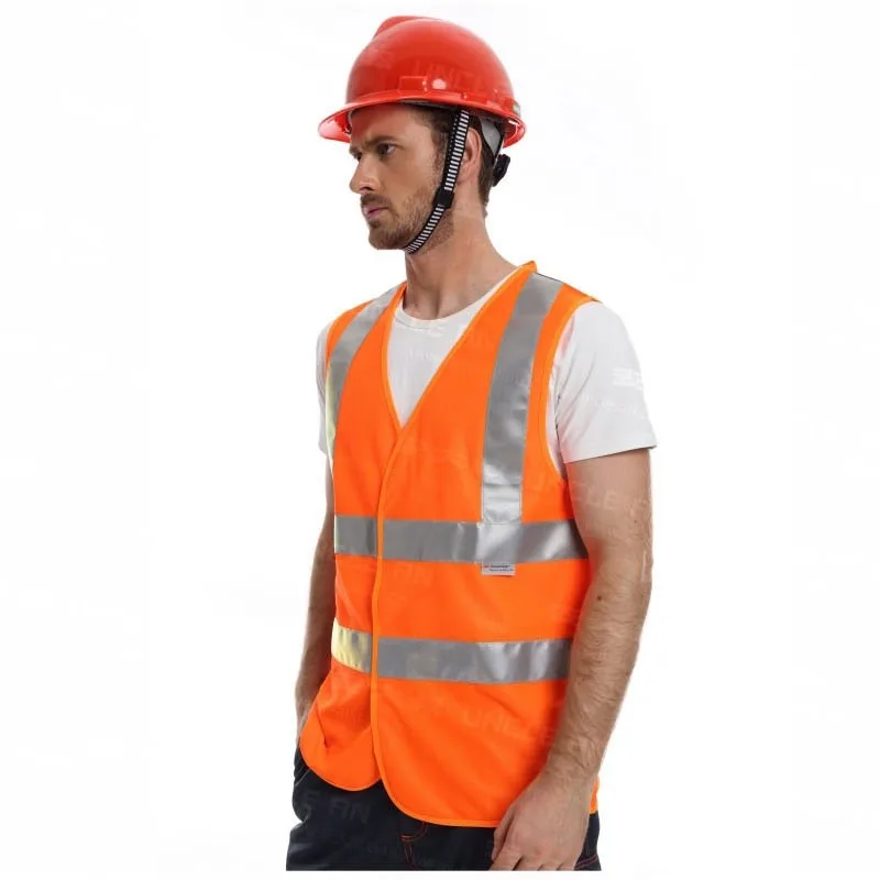 Alta Visibilidade Segurança Vest com Tiras Reflectivas Trabalho Vest Para Homens e Mulheres