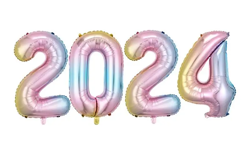 2024 New Year Balloons 32 Inch New Year Eve Party Supplies Festival Party Decoration Reusable Party Anniversary  Decorations