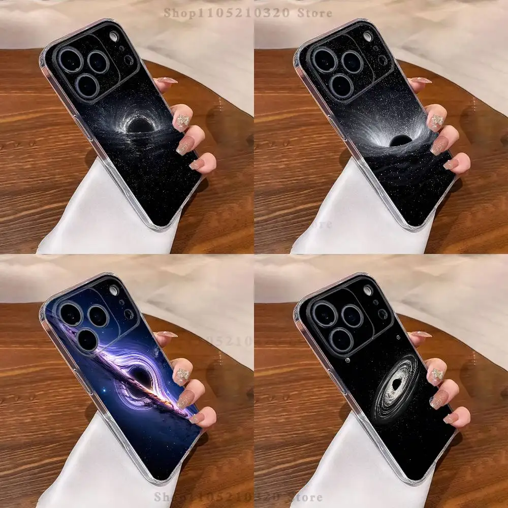 

Black Hole Universe Phone Case For iPhone 17,16,15,14,13,12,11 Pro,Max,Plus,XR,Mini,E Clear Full-coverage Soft Cover