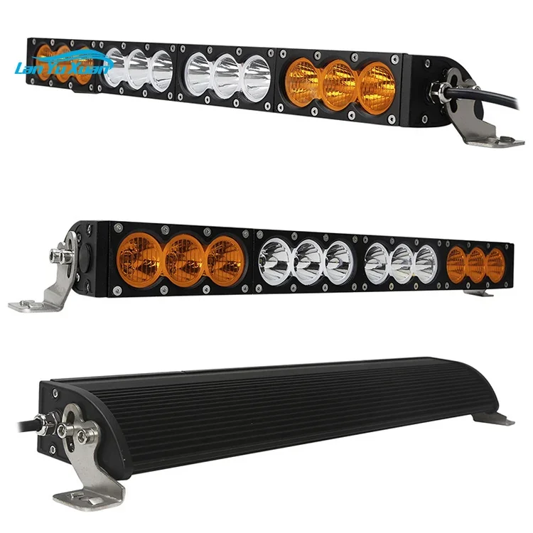 

Wholesale curved/straight barra led 4x4 offroad driving work light single row amber strobe car truck led light bar