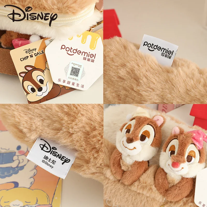 ディズニーぬいぐるみクロスボディバッグ漫画チップとデール大容量学生カジュアルハンドバッグ女の子のホリデーギフト通勤