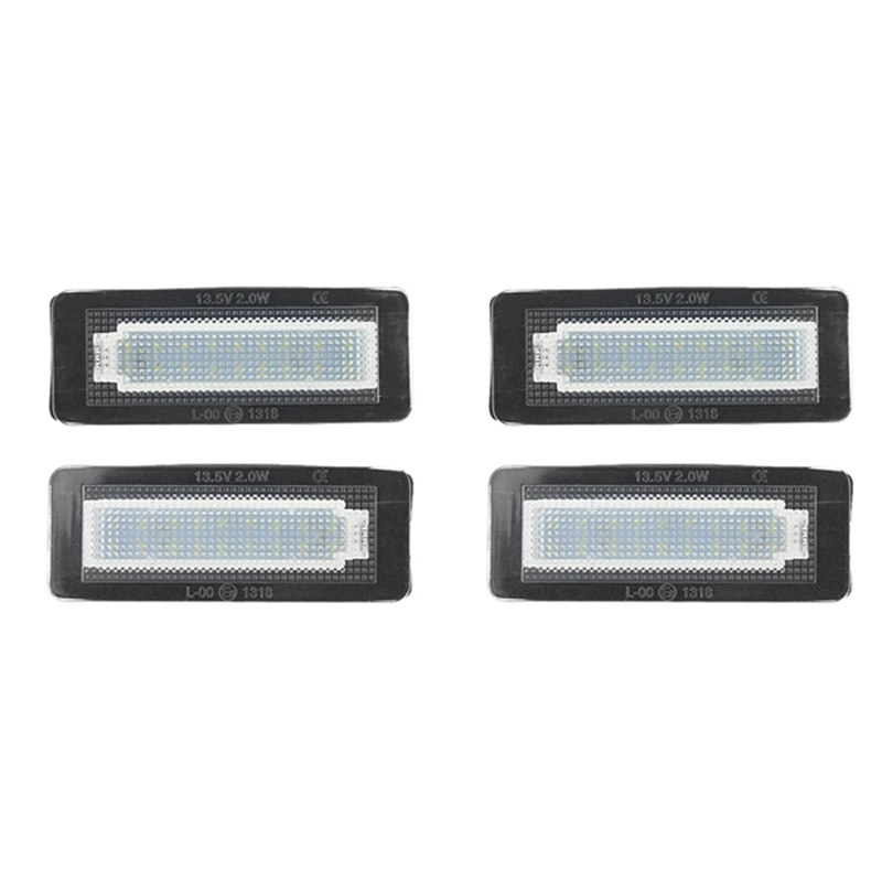 4X Car LED License Plate License Plate Light For Mercedes-Benz Smart Fortwo W450 W451 W453