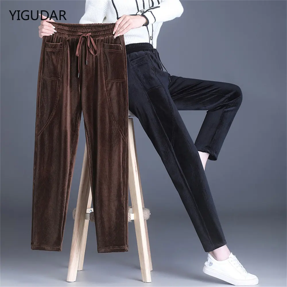 

Summer Wide Leg Pants For Women Casual Elastic High Waist 2022 New Fashion Loose Long Pants Pleated Pant Trousers Femme