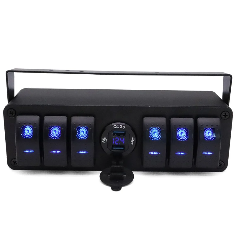 

Modified Car Yacht 6+1 Profile Panel Combination Switch Car Charging Voltage Digital Display Combination