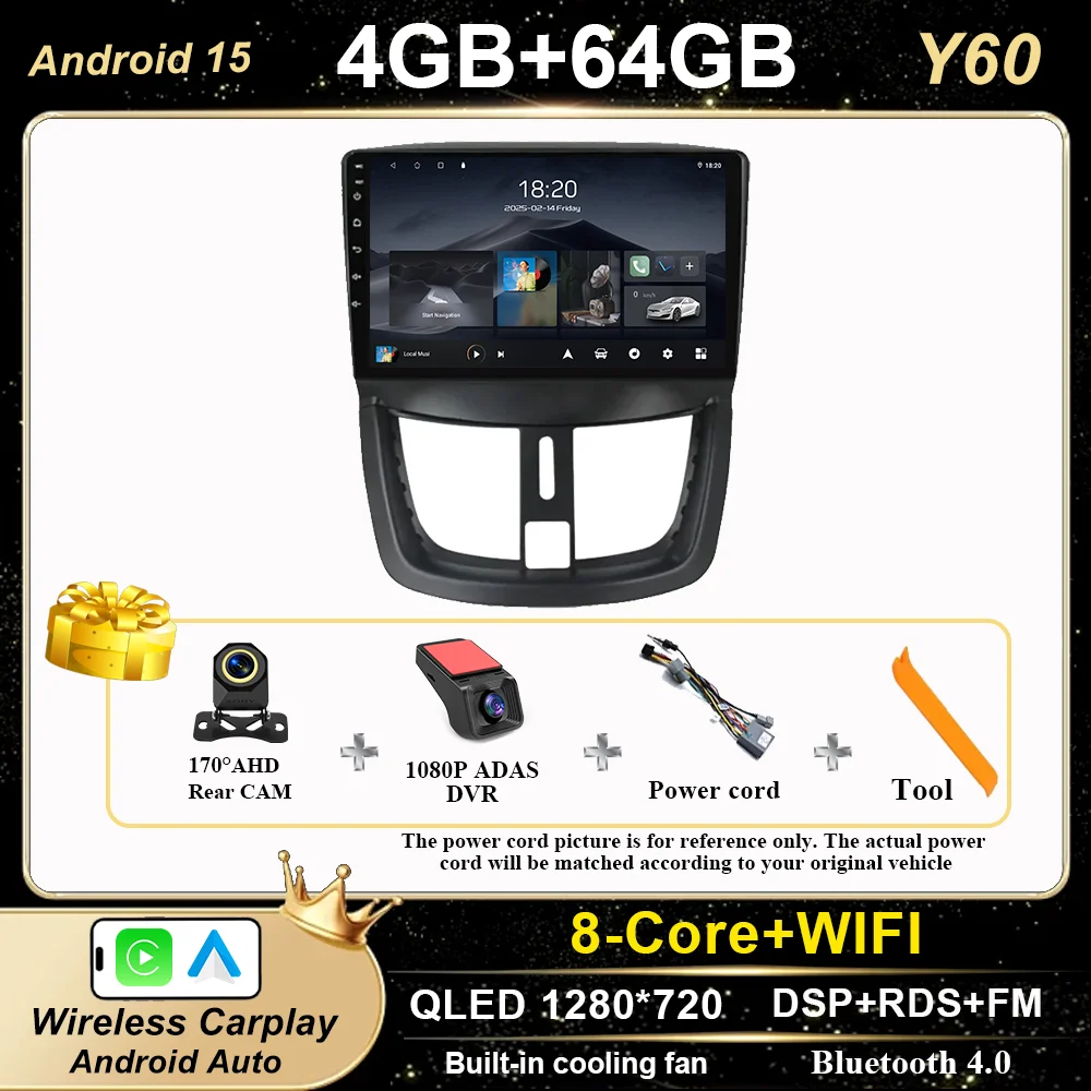 Auto Android GPS Navigatie Voor Peugeot 207 CC 207CC 2006 2007 2008 2009-2015 Auto Radio Stereo Multimidia Speler 4G Carplay 2DIN