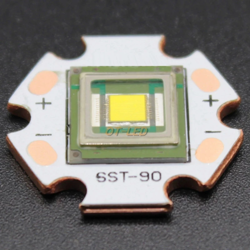 1PCS Original SBT-90 30W LED Lamp Emitter 2500LM White 6500K Green 620nm Module PCB 20mm Copper +SBT-90 LED 32mm Driver Board