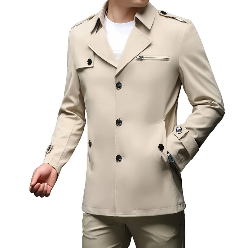 

Модная мужская деловая куртка Модный пиджак средней длины с курткой в британском стиле Верхняя одежда Удобный мужской повседневный топ