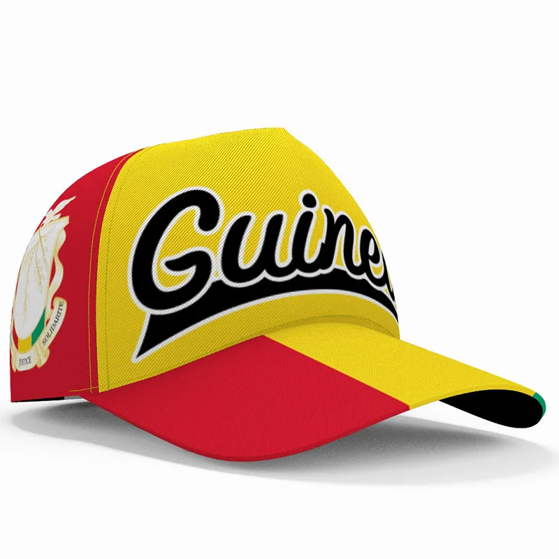 Guinea Baseball Cap Free Custom Made Name Guinee Team Logo Gn Peaked Hats Gin Country Travel French Nation Guinean Flag Headgear