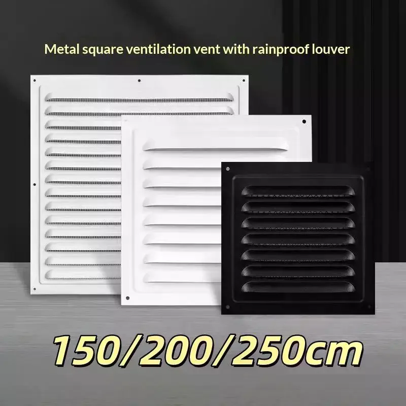 1/2Pcs 150/200/250mm Metal Air Vent Grille Heating Cooling Vents Plate Exhaust Outlet Ventilation Cover