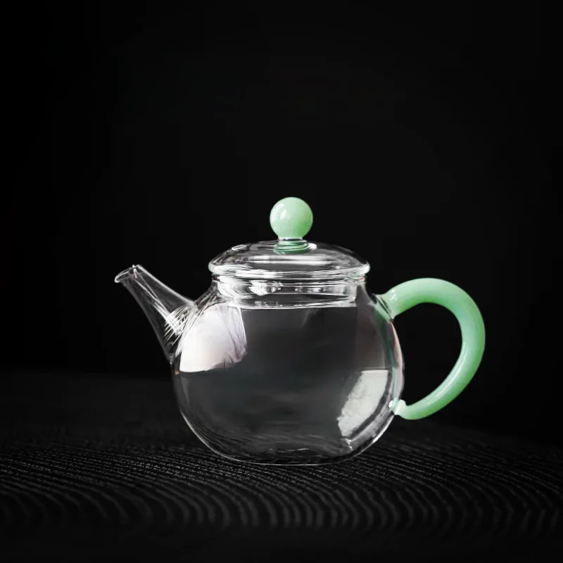 Small Capacity 250ml Heat Resistant Small Glass Teapot With Filter Kungfu Tea Set Heat Resistant Small Brewing Tea Pot Teaware