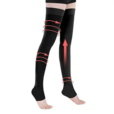 남성 및 여성용 압박 스타킹, 발가락 오픈 30-40 MmHg, 졸업 지원 양말, DVT, 출산, 임신, 정맥류, 정강이 부목