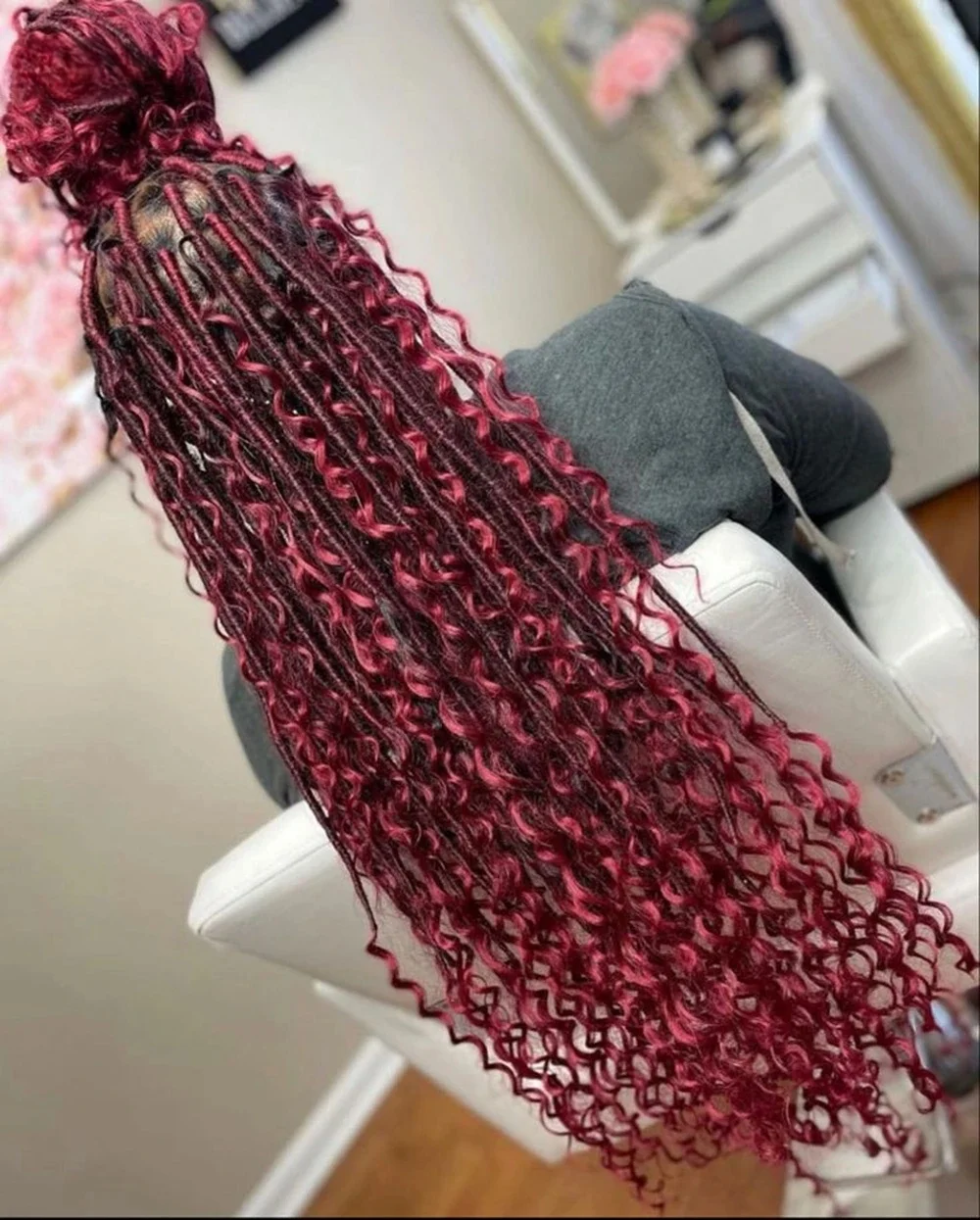 Deep Wave Burgundy 99J bundel rambut manusia tidak diproses bundel rambut Virgin Brasil warna alami Burgundy 99J rambut manusia